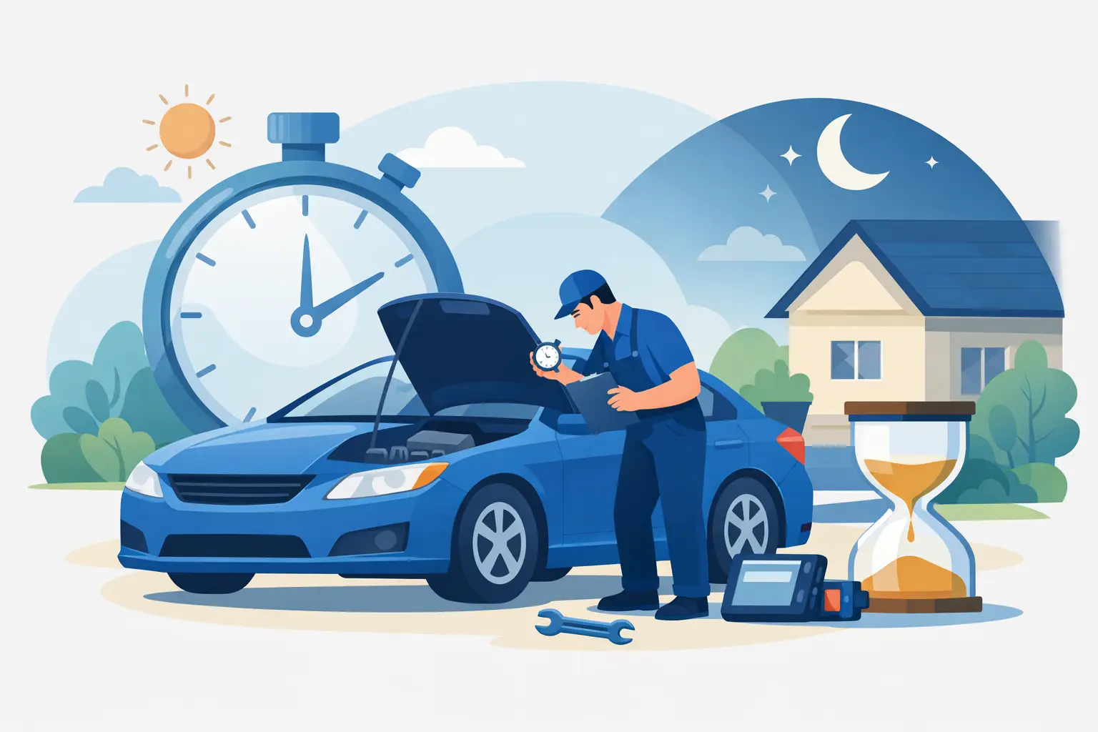 Cât durează inspecția auto acasă